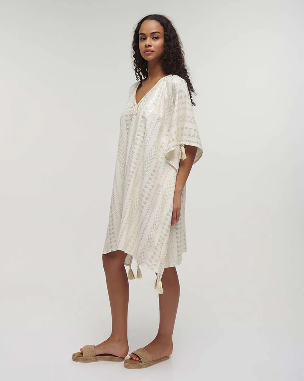 ΚΑΦΤΑΝΙ ΛΕΥΚΟ ΜΕ ΧΡΥΣΕΣ ΛΕΠΤΟΜΕΡΕΙΕΣ ONE SIZE (100% COTTON)