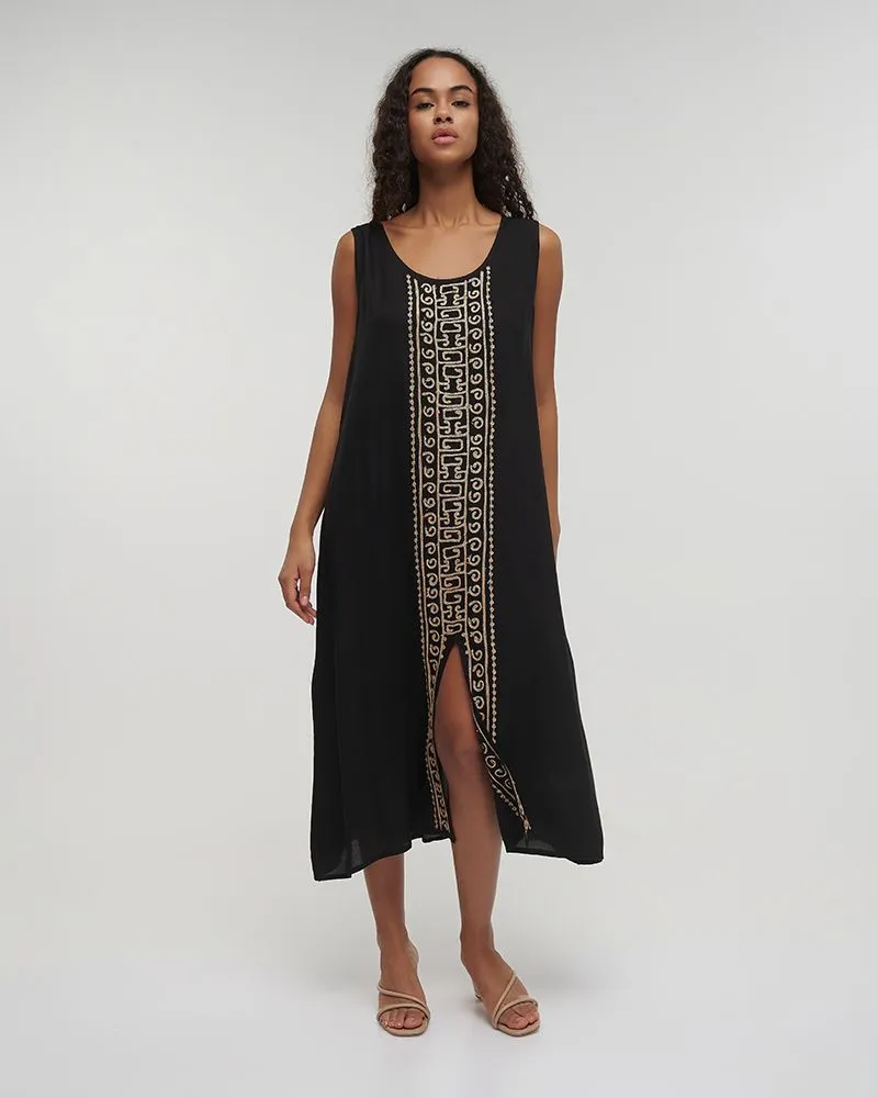 ΦΟΡΕΜΑ ΜΑΚΡΥ ΑΜΑΝΙΚΟ ΜΑΥΡΟ ΜΕ ΧΡΥΣΕΣ ΛΕΠΤΟΜΕΡΕΙΕΣ ONE SIZE (100% VISCOSE) ΦΟΡΕΜΑ ΜΑΚΡΥ ΑΜΑΝΙΚΟ ΜΑΥΡΟ ΜΕ ΧΡΥΣΕΣ ΛΕΠΤΟΜΕΡΕΙΕΣ ONE SIZE (100% VISCOSE)