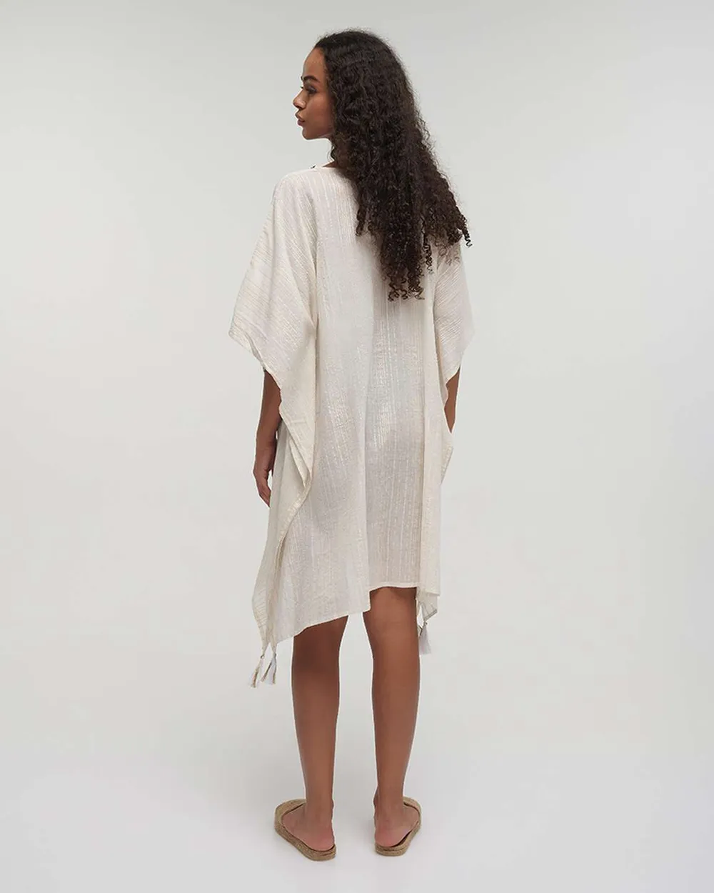 ΚΑΦΤΑΝΙ ΛΕΥΚΟ ΜΕ ΧΡΥΣΟ/ΜΠΛΕ ΜΑΤΙ ONE SIZE (100% COTTON)