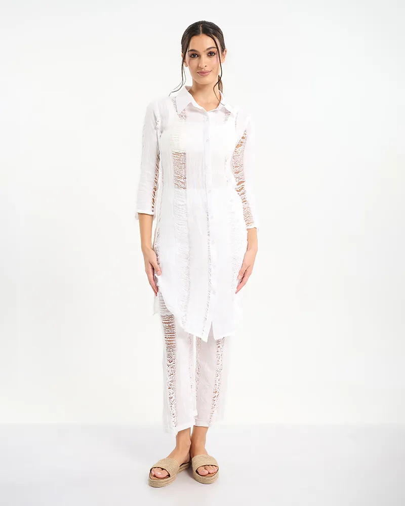 S/2 ΠΟΥΚΑΜΙΣΟ ΚΑΙ ΠΑΝΤΕΛΟΝΙ ΛΕΥΚΟ ONE SIZE (100% COTTON) S/2 ΠΟΥΚΑΜΙΣΟ ΚΑΙ ΠΑΝΤΕΛΟΝΙ ΛΕΥΚΟ ONE SIZE (100% COTTON)