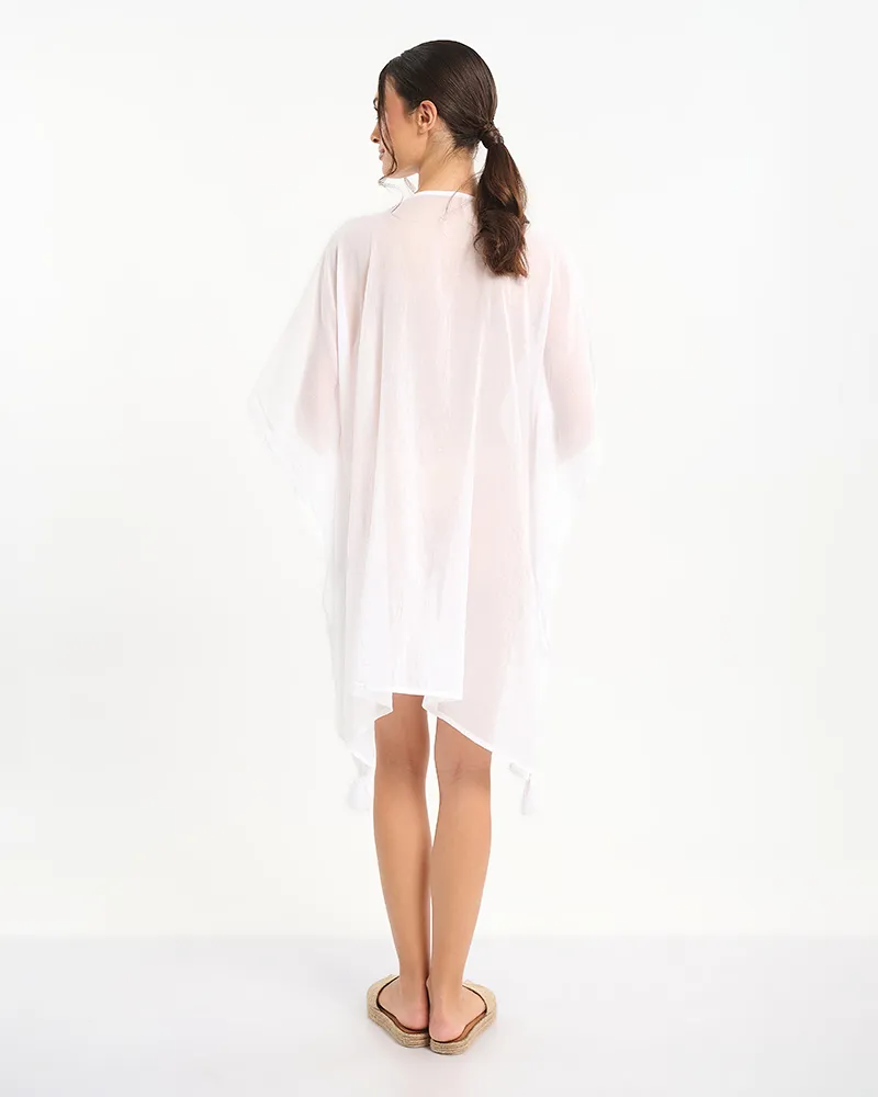 ΚΑΦΤΑΝΙ ΛΕΥΚΟ ΜΕ ΧΡΥΣΕΣ ΛΕΠΤΟΜΕΡΕΙΕΣ ONE SIZE (100% COTTON)