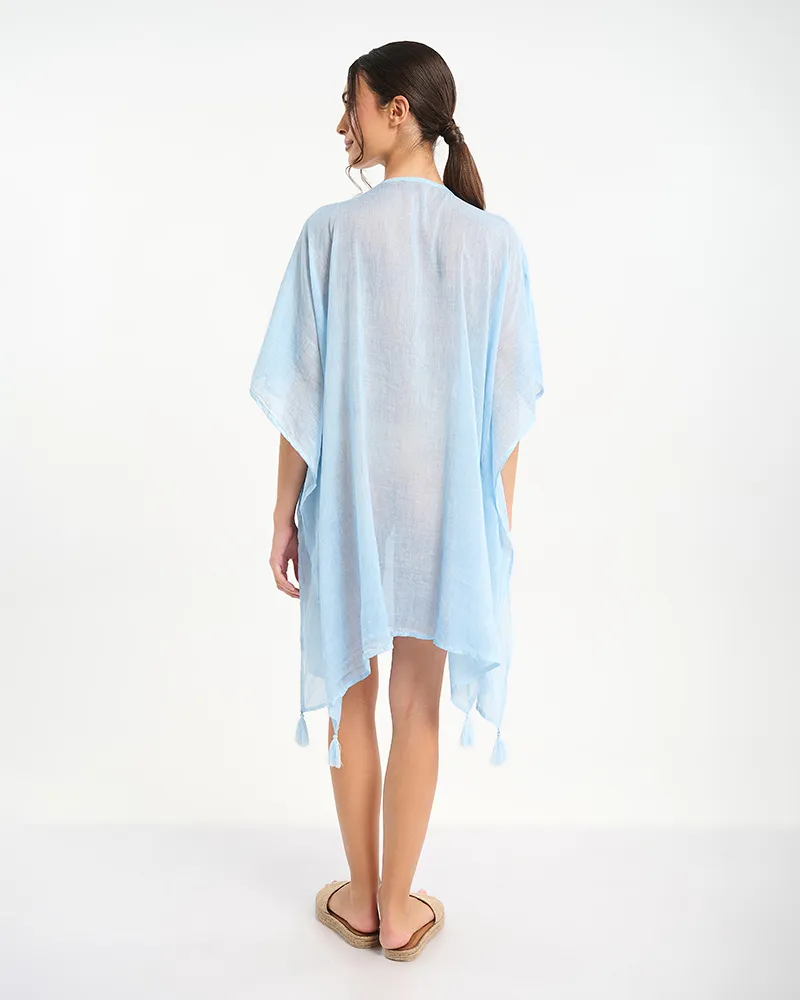 ΚΑΦΤΑΝΙ ΜΠΛΕ ΜΕ ΧΡΥΣΕΣ ΛΕΠΤΟΜΕΡΕΙΕΣ ONE SIZE (100% COTTON)