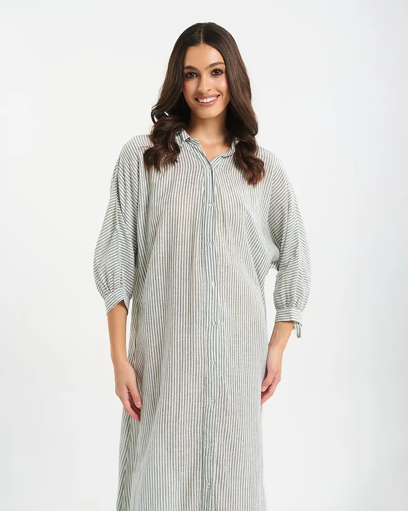 ΠΟΥΚΑΜΙΣΑ ΜΑΚΡΙΑ ΛΕΥΚΟ/ΓΚΡΙ ΜΕ ΡΙΓΕΣ ΚΑΙ ΚΕΝΤΗΜΑ ΣΤΗ ΠΛΑΤΗ ONE SIZE (100% COTTON) ΠΟΥΚΑΜΙΣΑ ΜΑΚΡΙΑ ΛΕΥΚΟ/ΓΚΡΙ ΜΕ ΡΙΓΕΣ ΚΑΙ ΚΕΝΤΗΜΑ ΣΤΗ ΠΛΑΤΗ ONE SIZE (100% COTTON)