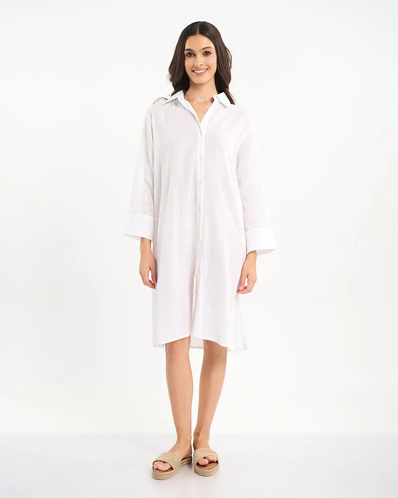 ΠΟΥΚΑΜΙΣΑ ΜΑΚΡΙΑ ΛΕΥΚH ΜΕ LUREX ΚΑΙ ΚΕΝΤΗΜΑ ΣΤΗ ΠΛΑΤΗ ONE SIZE (100% COTTON) ΠΟΥΚΑΜΙΣΑ ΜΑΚΡΙΑ ΛΕΥΚH ΜΕ LUREX ΚΑΙ ΚΕΝΤΗΜΑ ΣΤΗ ΠΛΑΤΗ ONE SIZE (100% COTTON)