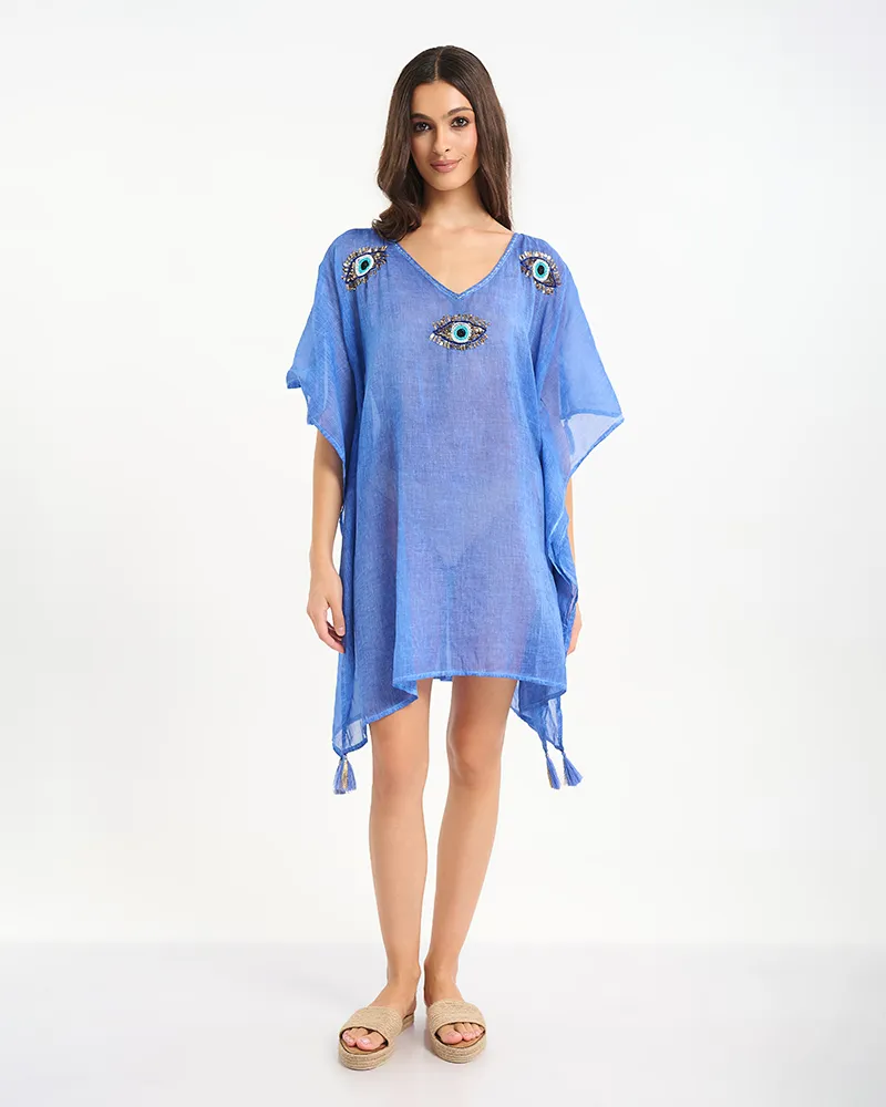 ΚΑΦΤΑΝΙ ΣΕ ΣΚΟΥΡΟ ΜΠΛΕ ΜΕ ΣΧΕΔΙΟ ‘ΜΑΤΙ’ ONE SIZE (100% COTTON) ΚΑΦΤΑΝΙ ΣΕ ΣΚΟΥΡΟ ΜΠΛΕ ΜΕ ΣΧΕΔΙΟ ‘ΜΑΤΙ’ ONE SIZE (100% COTTON)