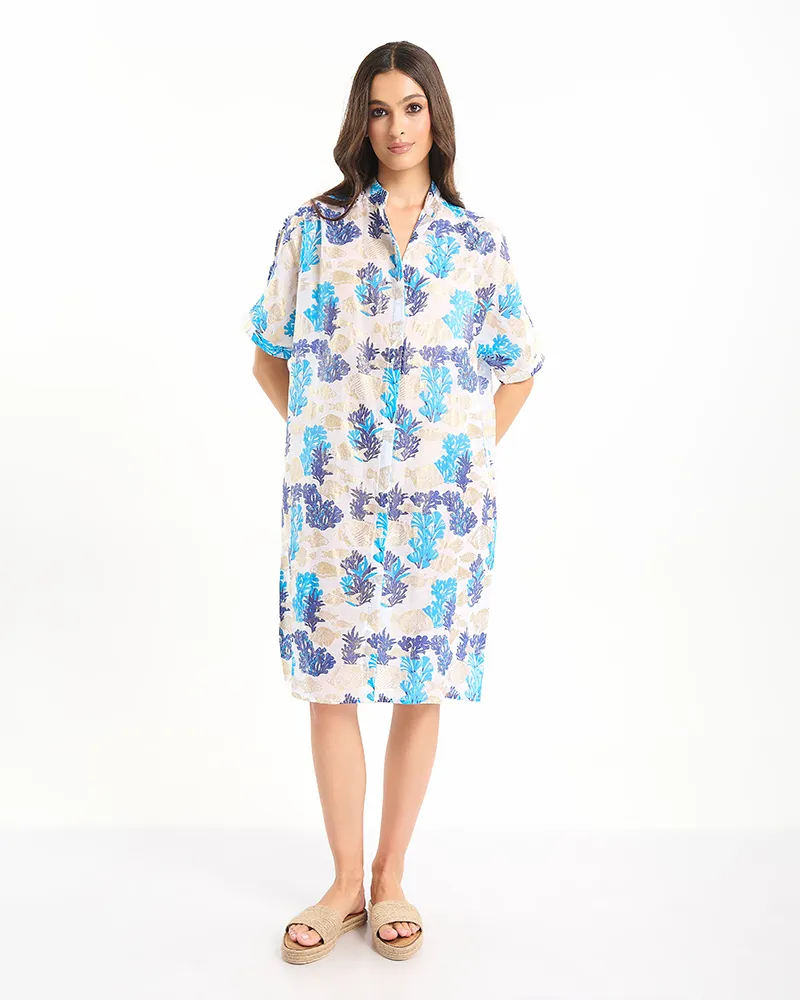 ΠΟΥΚΑΜΙΣΑ ΜΕ ΚΟΝΤΟ ΜΑΝΙΚΙ ΣΕ ΛΕΥΚΌ ΜΕ ΜΠΛΕ/ΧΡΥΣΑ ΣΧΕΔΙΑ ONE SIZE (100% COTTON) ΠΟΥΚΑΜΙΣΑ ΜΕ ΚΟΝΤΟ ΜΑΝΙΚΙ ΣΕ ΛΕΥΚΌ ΜΕ ΜΠΛΕ/ΧΡΥΣΑ ΣΧΕΔΙΑ ONE SIZE (100% COTTON)