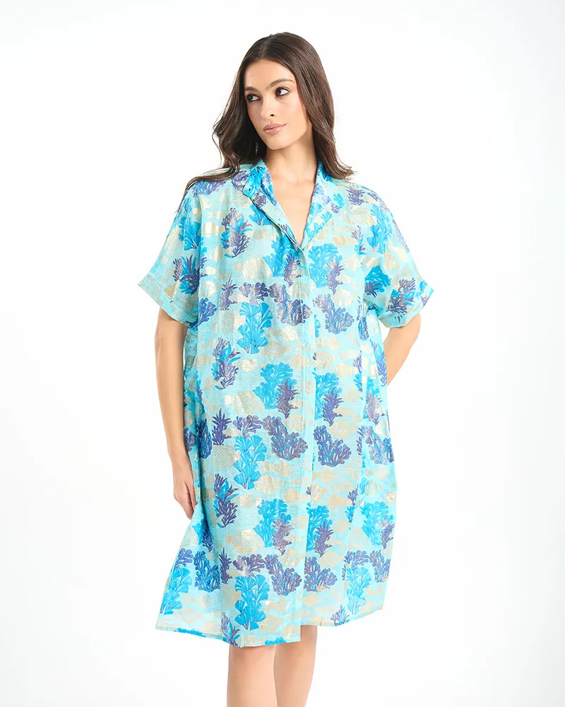 ΠΟΥΚΑΜΙΣΑ ΜΕ ΚΟΝΤΟ ΜΑΝΙΚΙ ΣΕ ΤΥΡΚΟΥΑΖ ΜΕ ΜΠΛΕ/ΧΡΥΣΑ ΣΧΕΔΙΑ ONE SIZE (100% COTTON) ΠΟΥΚΑΜΙΣΑ ΜΕ ΚΟΝΤΟ ΜΑΝΙΚΙ ΣΕ ΤΥΡΚΟΥΑΖ ΜΕ ΜΠΛΕ/ΧΡΥΣΑ ΣΧΕΔΙΑ ONE SIZE (100% COTTON)