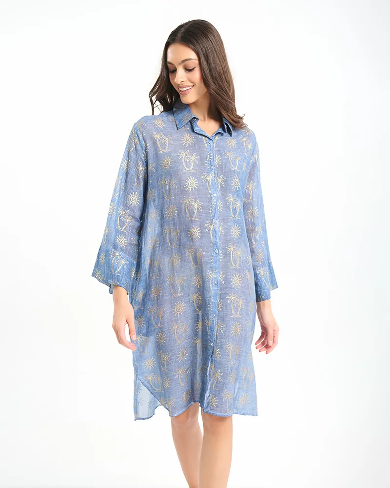 ΚΑΦΤΑΝΙ/ΠΟΥΚΑΜΙΣΑ ΣΕ ΜΠΛΕ ΜΕ ΧΡΥΣΕΣ ΛΕΠΤΟΜΕΡΕΙΕΣ ONE SIZE (100% COTTON) ΚΑΦΤΑΝΙ/ΠΟΥΚΑΜΙΣΑ ΣΕ ΜΠΛΕ ΜΕ ΧΡΥΣΕΣ ΛΕΠΤΟΜΕΡΕΙΕΣ ONE SIZE (100% COTTON)