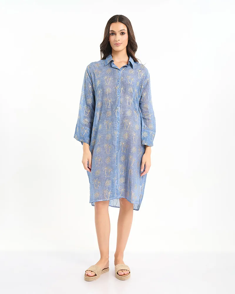 ΚΑΦΤΑΝΙ/ΠΟΥΚΑΜΙΣΑ ΣΕ ΜΠΛΕ ΜΕ ΧΡΥΣΕΣ ΛΕΠΤΟΜΕΡΕΙΕΣ ONE SIZE (100% COTTON) ΚΑΦΤΑΝΙ/ΠΟΥΚΑΜΙΣΑ ΣΕ ΜΠΛΕ ΜΕ ΧΡΥΣΕΣ ΛΕΠΤΟΜΕΡΕΙΕΣ ONE SIZE (100% COTTON)