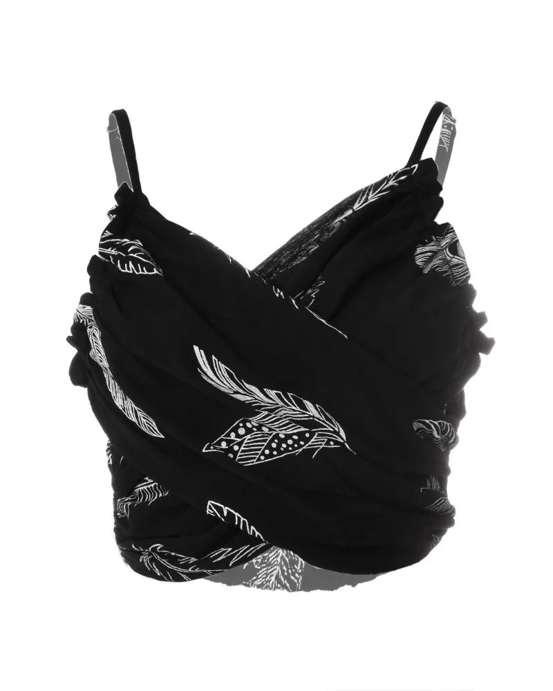 ΤΟΠ ΣΕ ΜΑΥΡΟ ΧΡΩΜΑ ΜΕ ΛΕΥΚΑ ΣΧΕΔΙΑ ONE SIZE (100%COTTON)