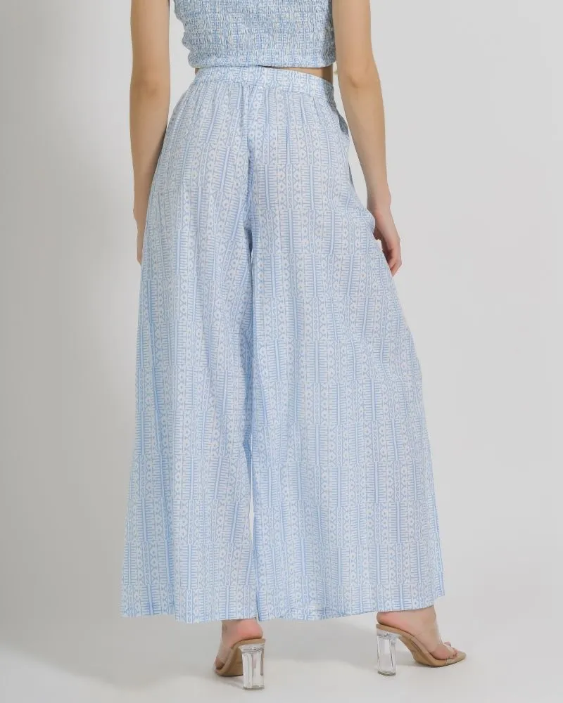 ΠΑΝΤΕΛΟΝΑ ΣΕ ΓΑΛΑΖΙΟ / ΛΕΥΚΟ ΧΡΩΜΑ ONE SIZE (100% COTTON)