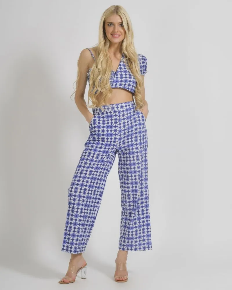 ΠΑΝΤΕΛΟΝΑ ΣΕ ΜΠΛΕ/ΛΕΥΚΟ ΧΡΩΜΑ ONE SIZE (100% COTTON)