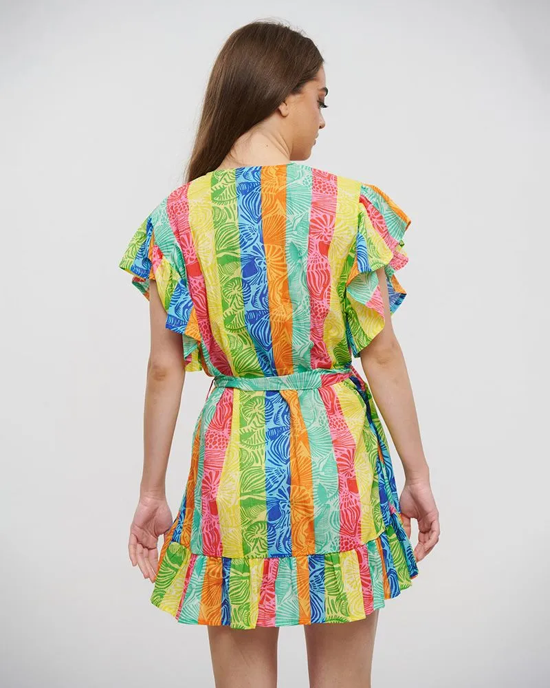 ΠΟΥΚΑΜΙΣΑ ΜΑΚΡΙΑ RAINBOW ΜΕ ΣΧΕΔΙΑ ONE SIZE (100% COTTON)