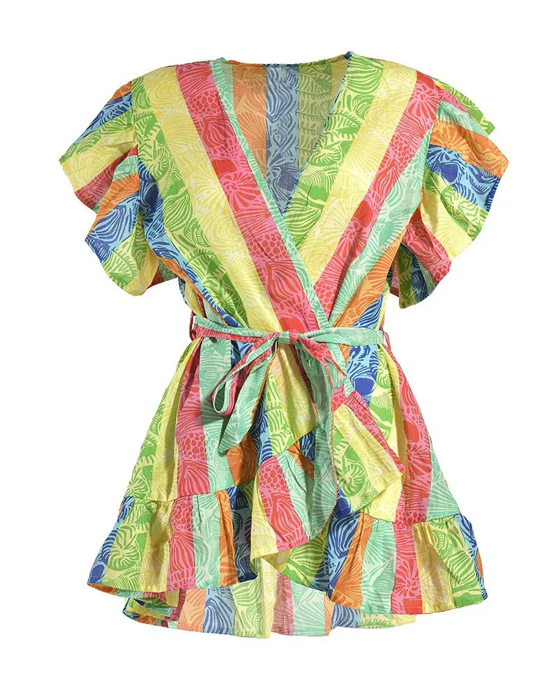 ΠΟΥΚΑΜΙΣΑ ΜΑΚΡΙΑ RAINBOW ΜΕ ΣΧΕΔΙΑ ONE SIZE (100% COTTON)