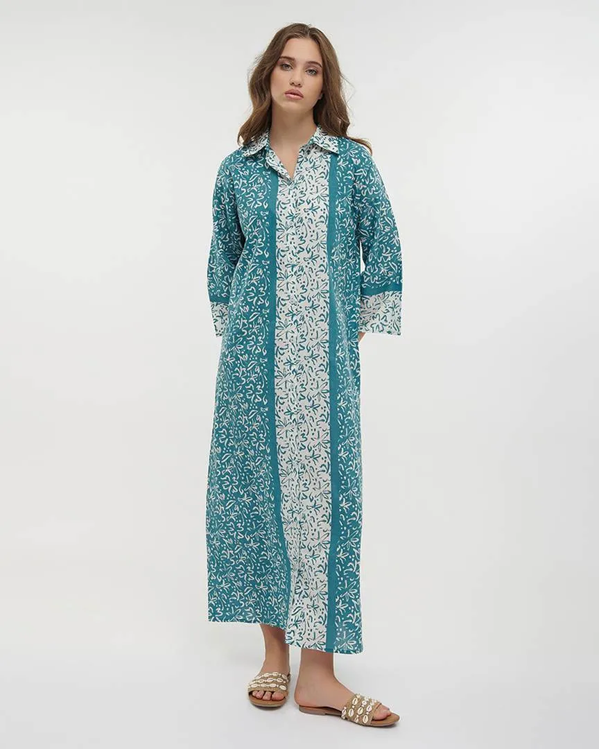 ΠΟΥΚΑΜΙΣΑ ΜΑΚΡIΑ ΠΡΑΣΙΝΗ/ΛΕΥΚΗ ONE SIZE (100% COTTON)