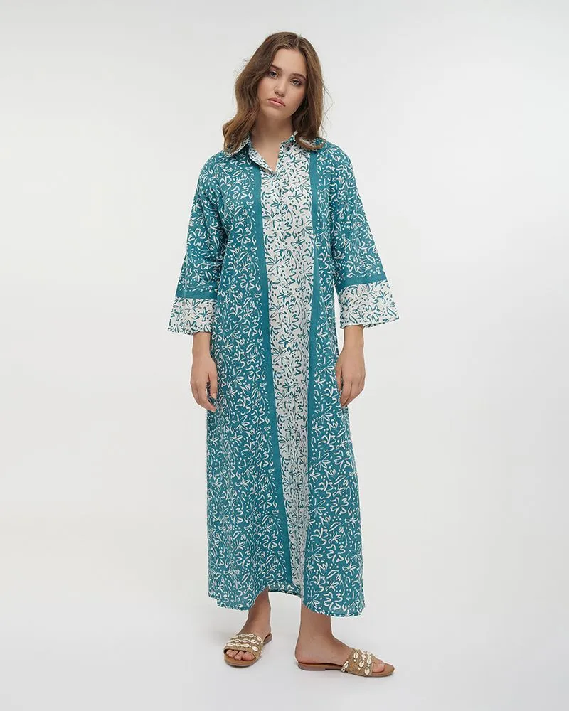 ΠΟΥΚΑΜΙΣΑ ΜΑΚΡIΑ ΠΡΑΣΙΝΗ/ΛΕΥΚΗ ONE SIZE (100% COTTON)