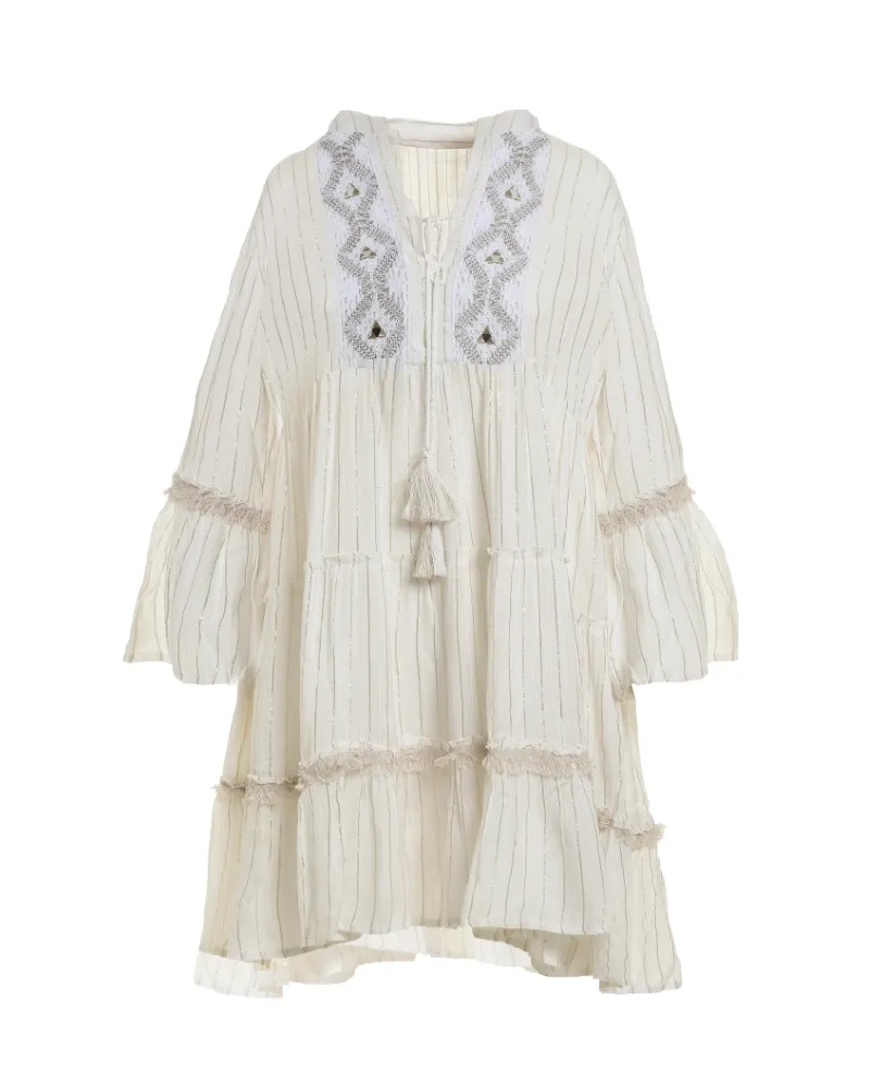 ΦΟΡΕΜΑ ΕΚΡΟΥ ΜΕ ΧΡΥΣΑ ΣΧΕΔΙΑ ΟΝΕ SIZE (100% VISCOSE)