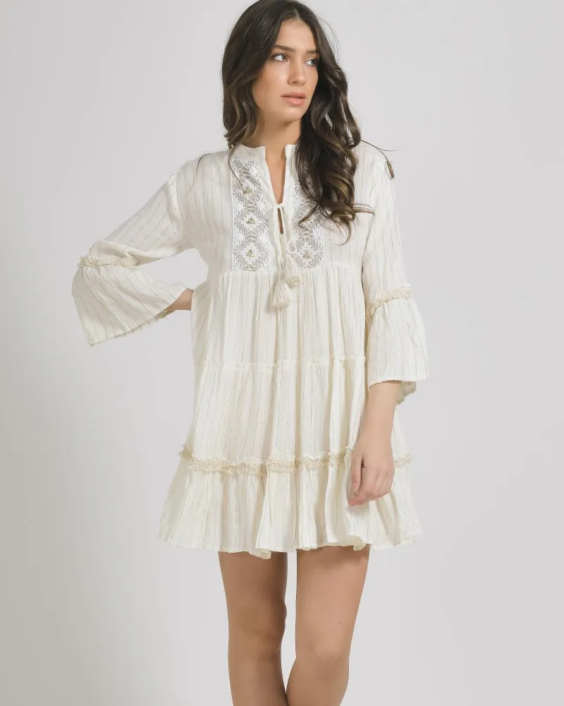 ΦΟΡΕΜΑ ΕΚΡΟΥ ΜΕ ΧΡΥΣΑ ΣΧΕΔΙΑ ΟΝΕ SIZE (100% VISCOSE)