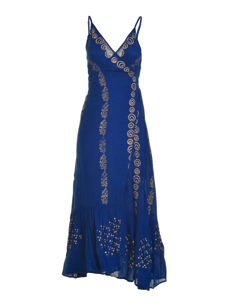 ΦΟΡΕΜΑ ΚΡΟΥΑΖE ΑΜΑΝΙΚΟ ΣΕ ΜΠΛΕ ΧΡΩΜΑ ΜΕ ΧΡΥΣΑ ΣΧΕΔΙΑ ΟΝΕ SIZE (100% COTTON)