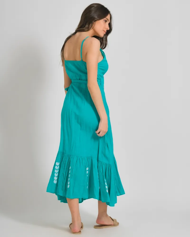 ΦΟΡΕΜΑ ΚΡΟΥΑΖE ΑΜΑΝΙΚΟ ΣΕ ΠΡΑΣΙΝΟ ΧΡΩΜΑ ΜΕ ΧΡΥΣΑ/ΛΕΥΚΑ ΣΧΕΔΙΑ ΟΝΕ SIZE (100% COTTON)