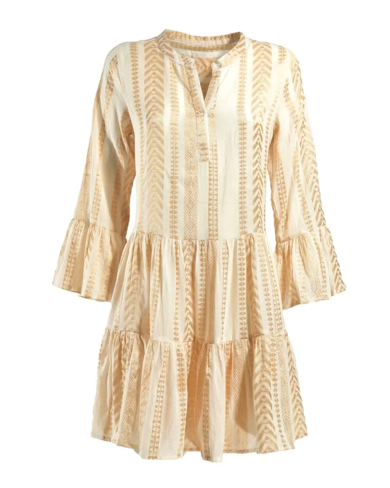 ΦΟΡΕΜΑ/ΚΑΦΤΑΝΙ ΣΕ ΛΕΥΚΟ/ΧΡΥΣΟ ΧΡΩΜΑ ONE SIZE (100%COTTON)