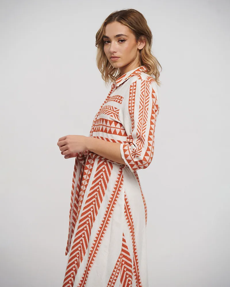 ΠΟΥΚΑΜΙΣΑ ΜΑΚΡΙΑ ΜΕ ΚΟΝΤΟ ΜΑΝΙΚΙ ΣΕ ΛΕΥΚΟ/ΚΑΦΕ ΧΡΩΜΑ ONE SIZE (100% COTTON)