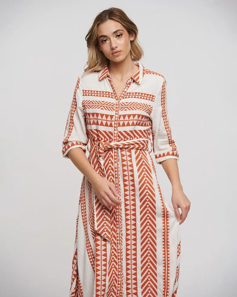 ΠΟΥΚΑΜΙΣΑ ΜΑΚΡΙΑ ΜΕ ΚΟΝΤΟ ΜΑΝΙΚΙ ΣΕ ΛΕΥΚΟ/ΚΑΦΕ ΧΡΩΜΑ ONE SIZE (100% COTTON)