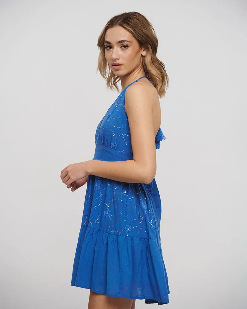 ΦΟΡΕΜΑ ΚΟΝΤΟ ΑΜΑΝΙΚΟ ΜΠΛΕ ONE SIZE (100% COTTON)