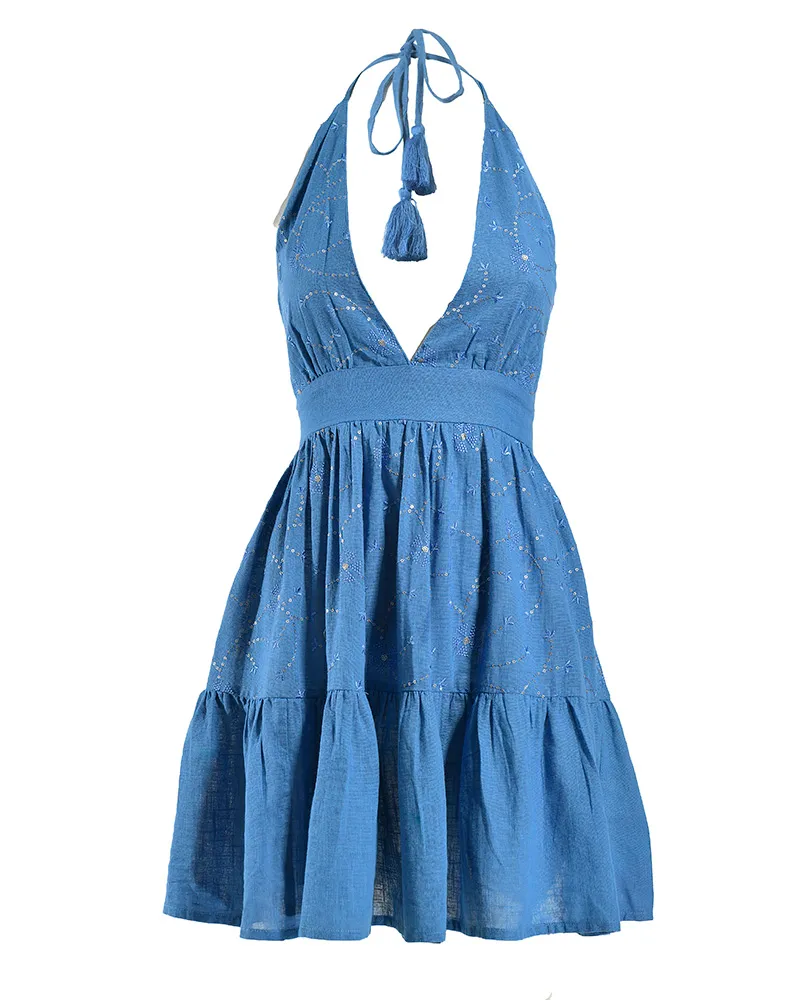 ΦΟΡΕΜΑ ΚΟΝΤΟ ΑΜΑΝΙΚΟ ΜΠΛΕ ONE SIZE (100% COTTON)