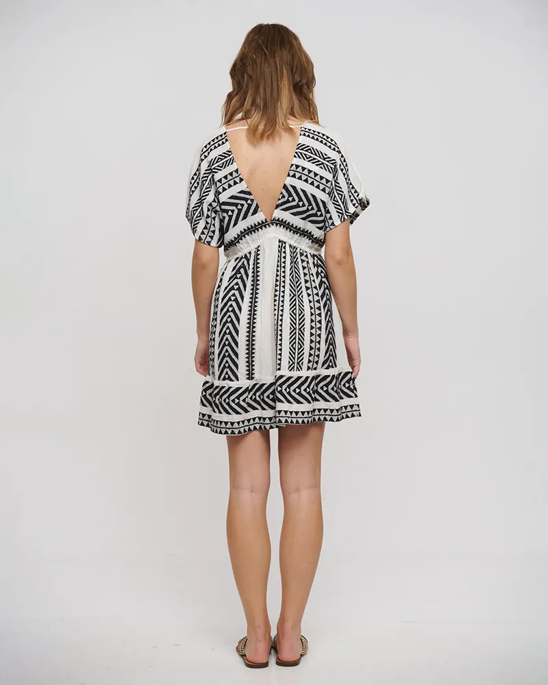 ΦΟΡΕΜΑ ΚΟΝΤΟ ΑΣΠΡΟΜΑΥΡΟ ONE SIZE(100% COTTON)