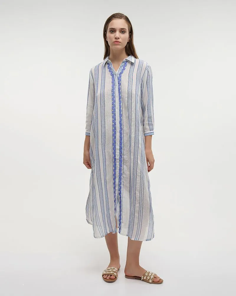 ΠΟΥΚΑΜΙΣΑ ΜΑΚΡΥΑ ΑΣΠΡΗ/ΓΑΛΑΖΙΑ ONE SIZE (100% COTTON) ΠΟΥΚΑΜΙΣΑ ΜΑΚΡΥΑ ΑΣΠΡΗ/ΓΑΛΑΖΙΑ ONE SIZE (100% COTTON)