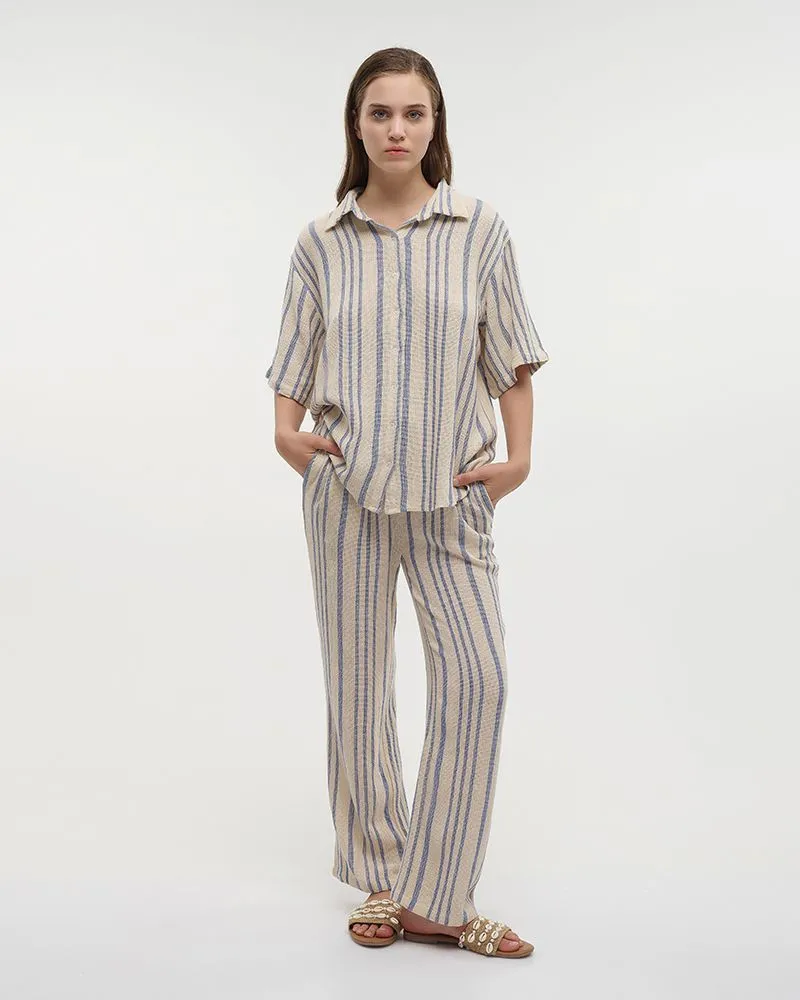 ΠΟΥΚΑΜΙΣΟ ΜΕ ΚΟΝΤΟ ΜΑΝΙΚΙ ΛΕΥΚΟ/ΓΑΛΑΖΙΟ ONE SIZE (100% COTTON) ΠΟΥΚΑΜΙΣΟ ΜΕ ΚΟΝΤΟ ΜΑΝΙΚΙ ΛΕΥΚΟ/ΓΑΛΑΖΙΟ ONE SIZE (100% COTTON)