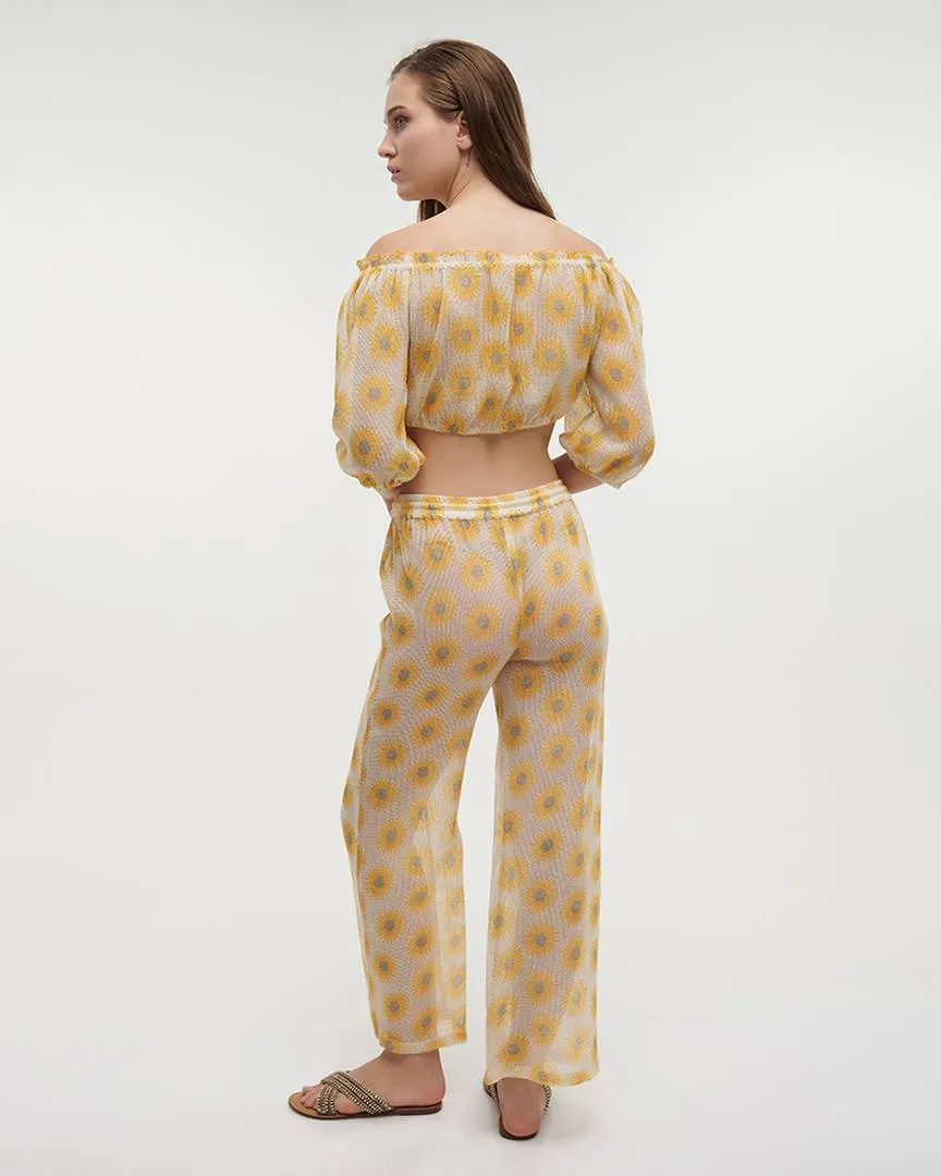 ΣΕΤ/2 ΠΑΝΤΕΛΟΝΑ ΚΑΙ ΤΟΠ ΔΙΑΤΡΗΤΑ ΣΕ ΛΕΥΚΟ/ΚΙΤΡΙΝΟ ΧΡΩΜΑ ΜΕ ΛΟΥΛΟΥΔΙΑ ONE SIZE (100% COTTON) ΣΕΤ/2 ΠΑΝΤΕΛΟΝΑ ΚΑΙ ΤΟΠ ΔΙΑΤΡΗΤΑ ΣΕ ΛΕΥΚΟ/ΚΙΤΡΙΝΟ ΧΡΩΜΑ ΜΕ ΛΟΥΛΟΥΔΙΑ ONE SIZE (100% COTTON)