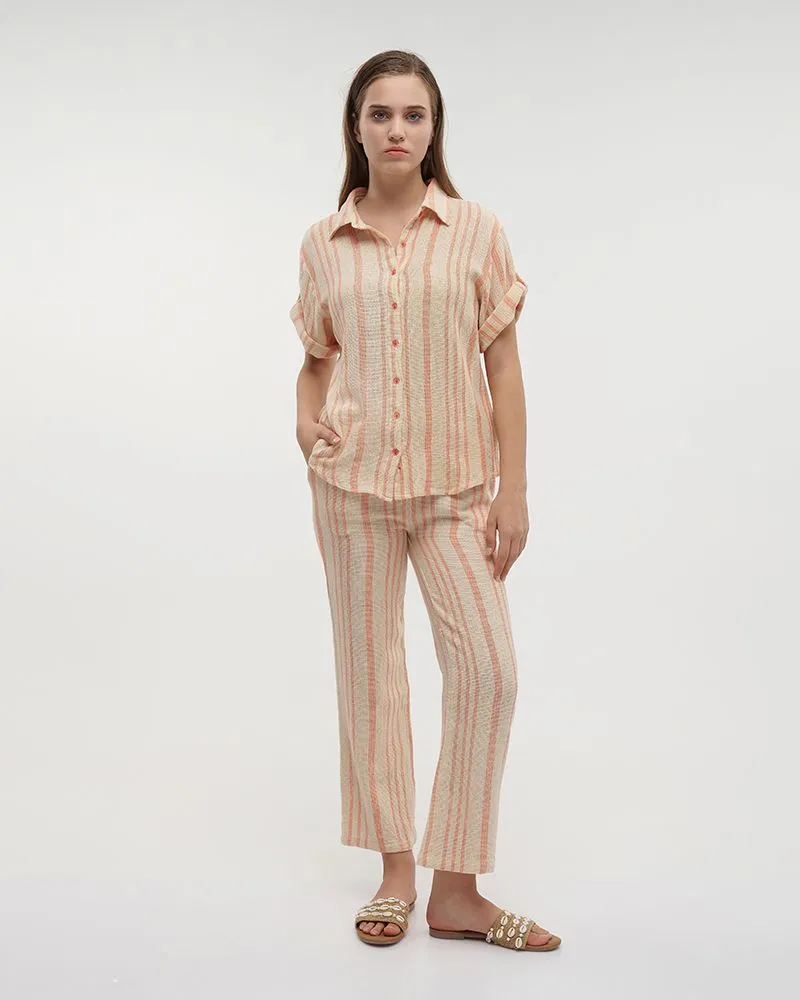 ΠΟΥΚΑΜΙΣΟ ΜΕ ΚΟΝΤΟ ΜΑΝΙΚΙ ΛΕΥΚΟ/ΡΟΖ ONE SIZE (100% COTTON) ΠΟΥΚΑΜΙΣΟ ΜΕ ΚΟΝΤΟ ΜΑΝΙΚΙ ΛΕΥΚΟ/ΡΟΖ ONE SIZE (100% COTTON)