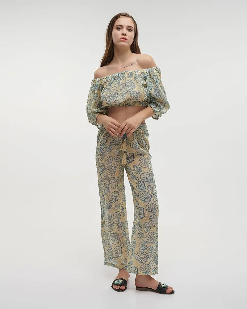 ΣΕΤ/2 ΠΑΝΤΕΛΟΝΑ ΚΑΙ ΤΟΠ ΔΙΑΤΡΗΤΑ ΣΕ ΕΚΡΟΥ ΧΡΩΜΑ ΜΕ ΜΠΛΕ ΚΟΧΥΛΙΑ ONE SIZE (100% COTTON) ΣΕΤ/2 ΠΑΝΤΕΛΟΝΑ ΚΑΙ ΤΟΠ ΔΙΑΤΡΗΤΑ ΣΕ ΕΚΡΟΥ ΧΡΩΜΑ ΜΕ ΜΠΛΕ ΚΟΧΥΛΙΑ ONE SIZE (100% COTTON)