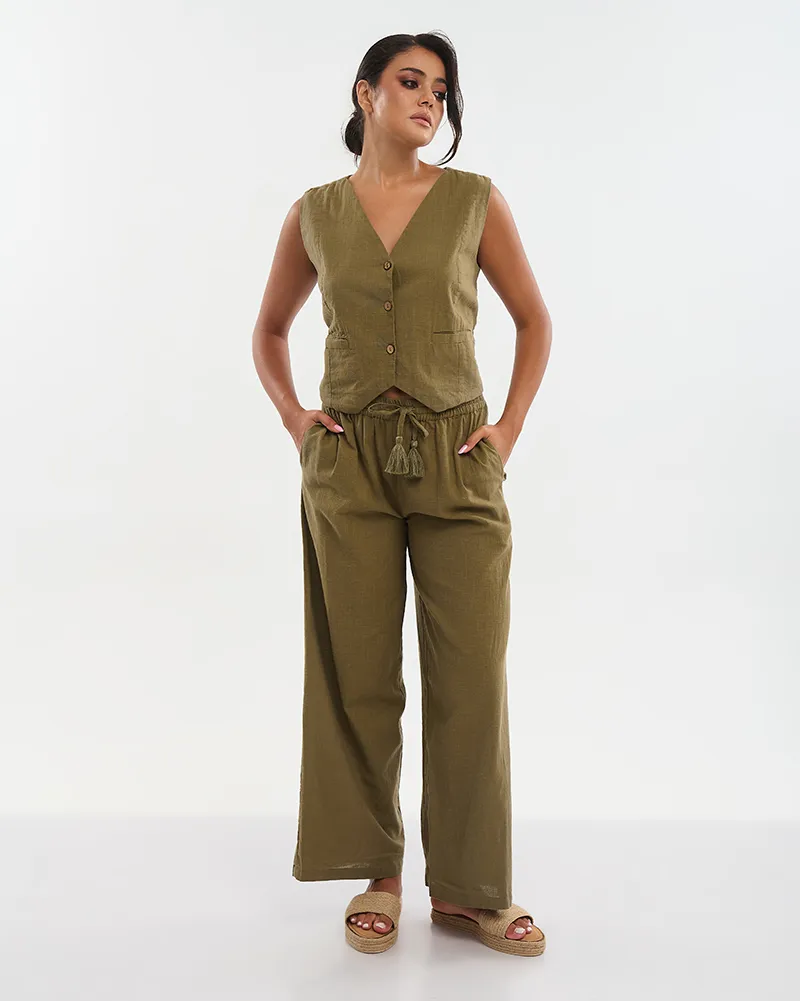 ΓΙΛΕΚΟ ΚΟΝΤΟ ΧΑΚΙ S/M (100% COTTON SLUB)