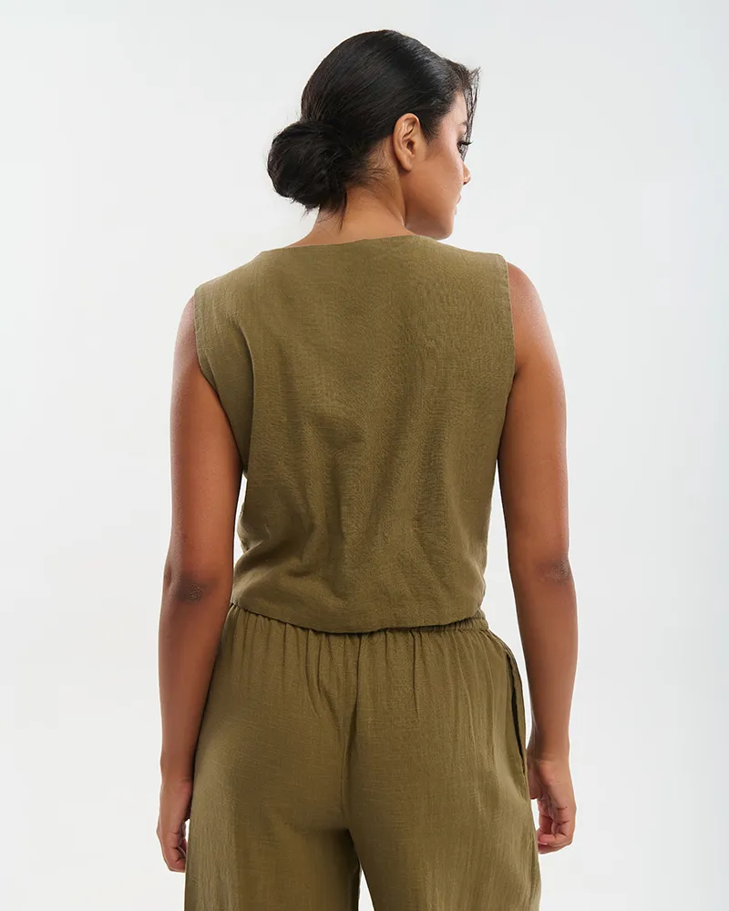 ΓΙΛΕΚΟ ΚΟΝΤΟ ΧΑΚΙ M/L (100% COTTON SLUB)