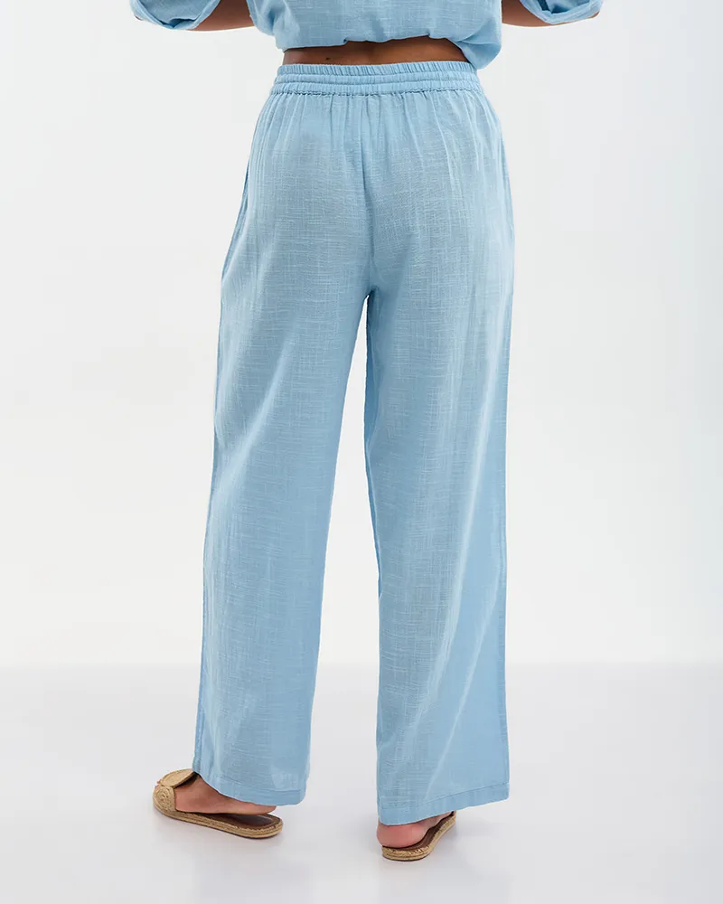 ΠΑΝΤΕΛΟΝΑ ΓΑΛΑΖΙΑ S/M (100% COTTON SLUB) ΠΑΝΤΕΛΟΝΑ ΓΑΛΑΖΙΑ S/M (100% COTTON SLUB)