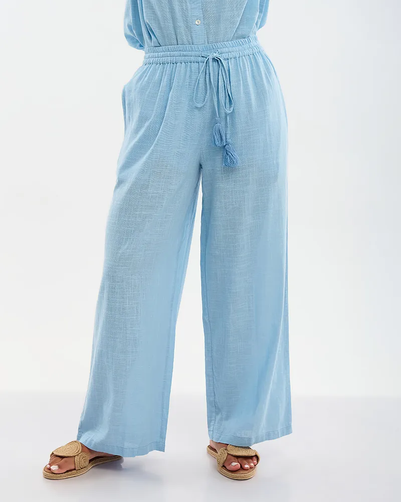 ΠΑΝΤΕΛΟΝΑ ΓΑΛΑΖΙΑ S/M (100% COTTON SLUB) ΠΑΝΤΕΛΟΝΑ ΓΑΛΑΖΙΑ S/M (100% COTTON SLUB)