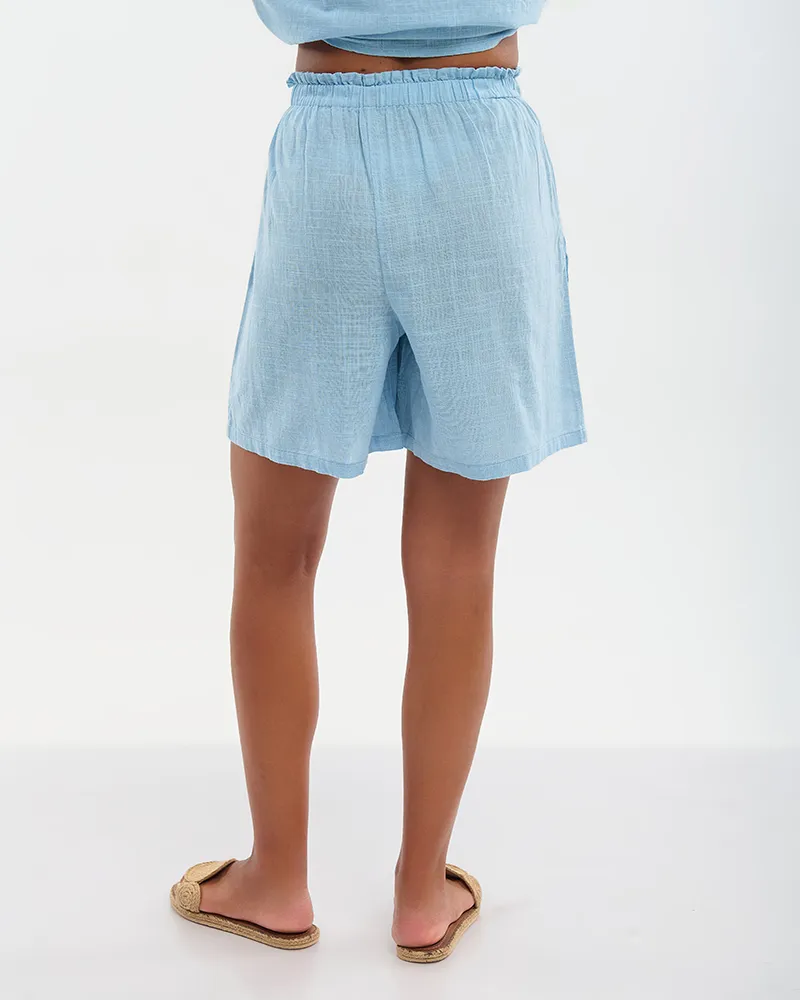 ΣΟΡΤΣΑΚΙ/ΒΕΡΜΟΥΔΑ ΓΑΛΑΖΙΑ ONE SIZE (100% COTTON SLUB)