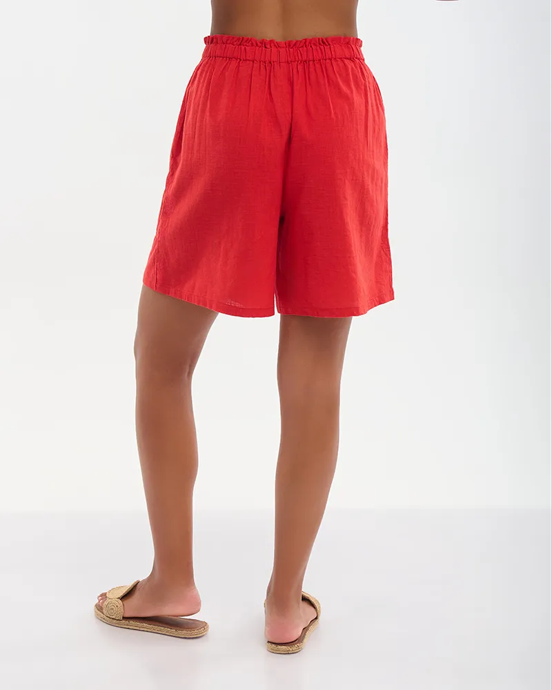 ΣΟΡΤΣΑΚΙ/ΒΕΡΜΟΥΔΑ ΚΟΚΚΙΝΗ ONE SIZE (100% COTTON SLUB)