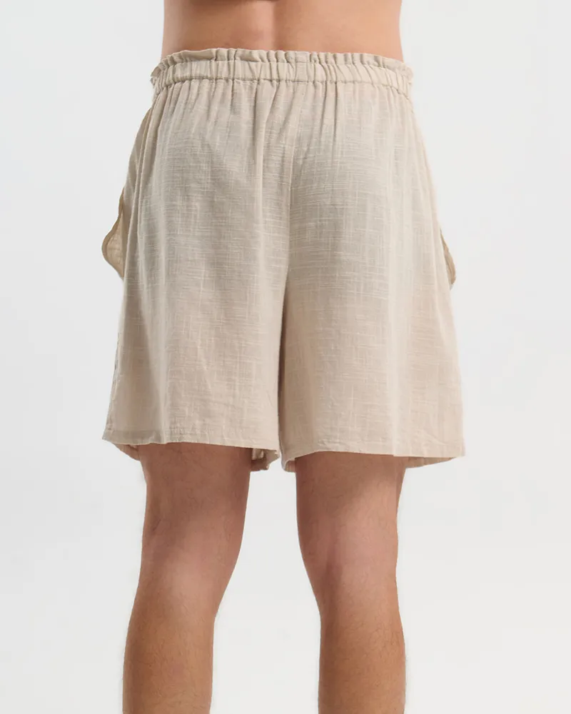 ΣΟΡΤΣΑΚΙ ΑΝΔΡΙΚΟ ΜΠΕΖ M/L (100% COTTON SLUB)