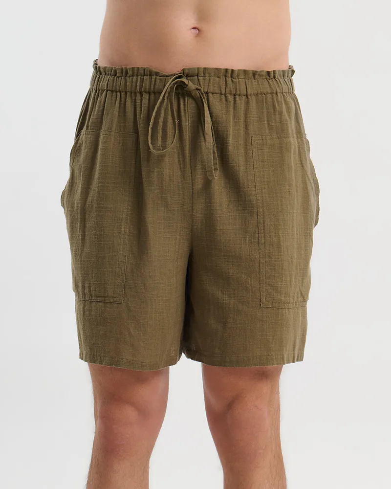 ΣΟΡΤΣΑΚΙ ΑΝΔΡΙΚΟ ΧΑΚΙ M/L (100% COTTON SLUB)