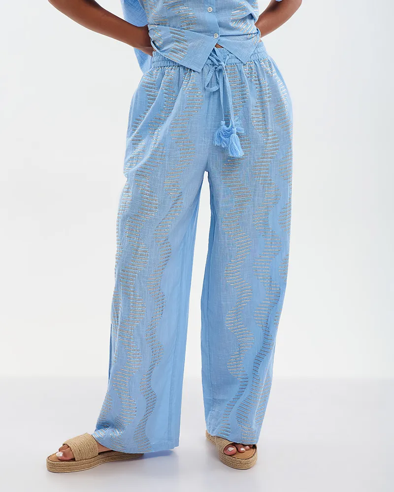 ΠΑΝΤΕΛΟΝΑ ΣΕ ΓΑΛΑΖΙΟ ΧΡΩΜΑ ΜΕ ΑΣΗΜΕΝΙΕΣ ΠΟΥΛΙΕΣ ONE SIZE (100% COTTON) ΠΑΝΤΕΛΟΝΑ ΣΕ ΓΑΛΑΖΙΟ ΧΡΩΜΑ ΜΕ ΑΣΗΜΕΝΙΕΣ ΠΟΥΛΙΕΣ ONE SIZE (100% COTTON)