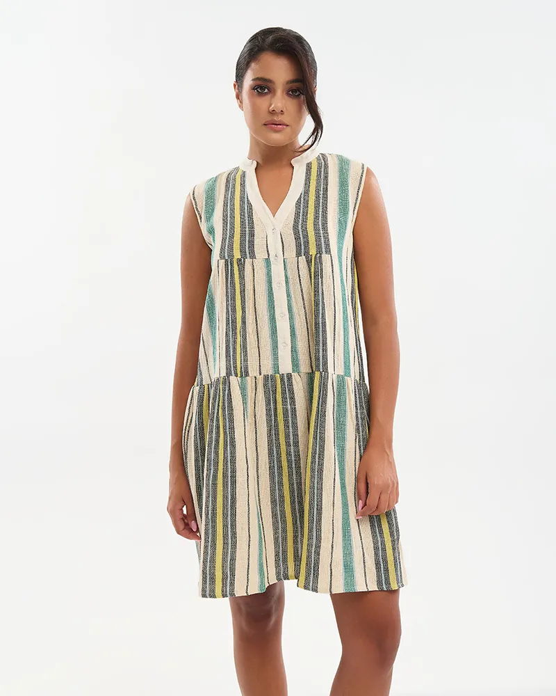 ΦΟΡΕΜΑ ΑΜΑΝΙΚΟ ΣΕ ΜΠΕΖ/ΠΡΆΣΙΝΟ/ΜΑΥΡΟ ΜΕ ΚΟΥΜΠΙΑ ONE SIZE (100% COTTON)