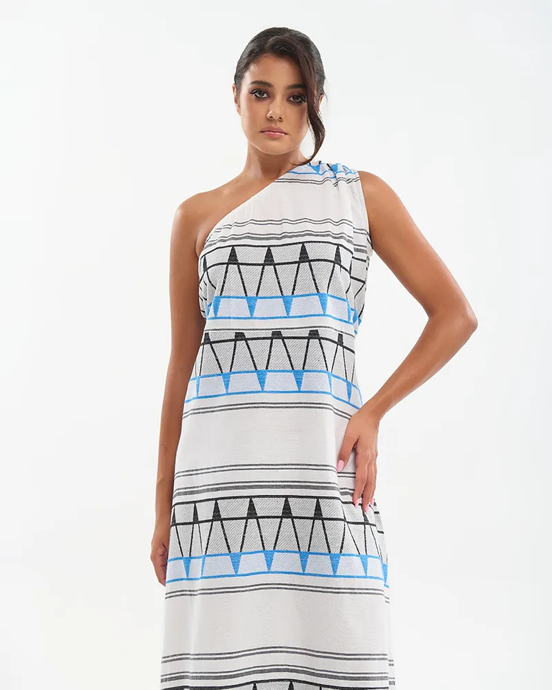 ΦΟΡΕΜΑ ΜΑΚΡΥ ΜΕ ΈΝΑ ΩΜΟ ΣΕ ΜΑΥΡΟ/ΛΕΥΚΟ/ΜΠΛΕ ONE SIZE (100% COTTON) ΦΟΡΕΜΑ ΜΑΚΡΥ ΜΕ ΈΝΑ ΩΜΟ ΣΕ ΜΑΥΡΟ/ΛΕΥΚΟ/ΜΠΛΕ ONE SIZE (100% COTTON)