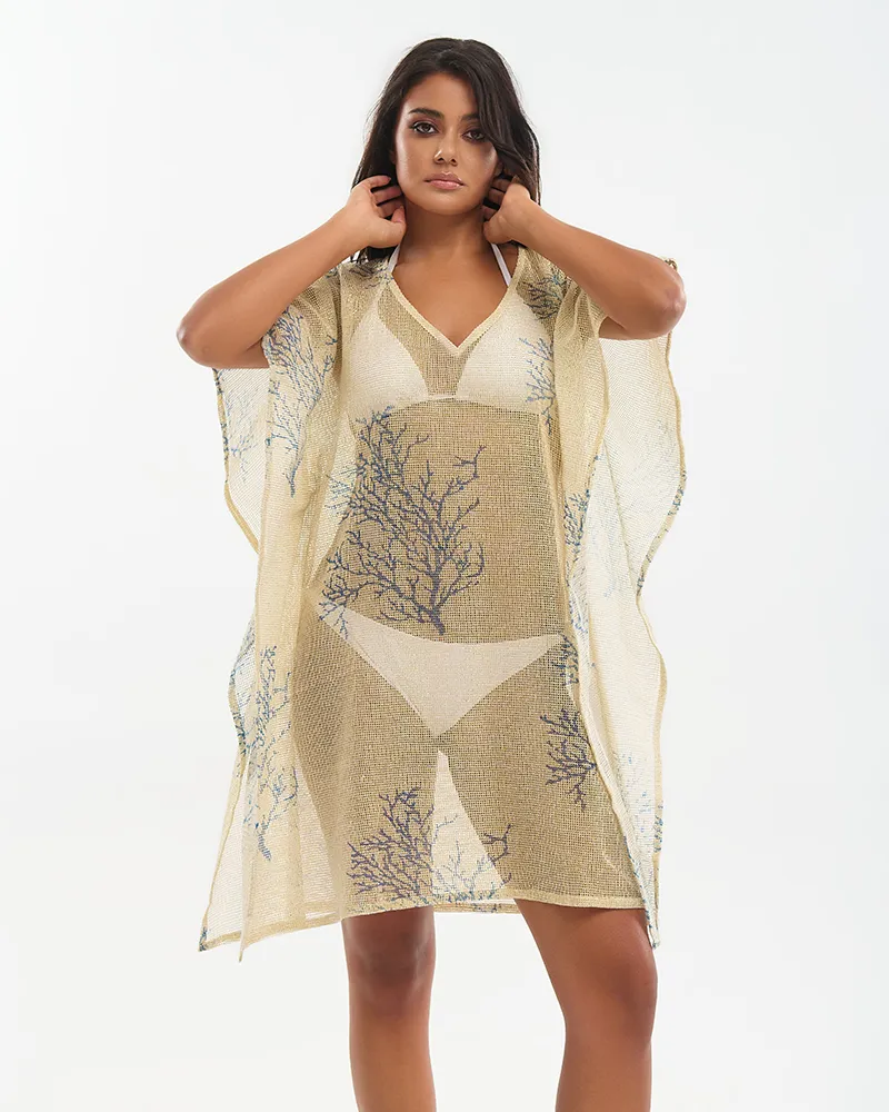 ΚΑΦΤΑΝΙ ΣΕ ΕΚΡΟΥ/ΜΠΛΕ ΜΕ ΧΡΥΣΕΣ ΛΕΠΤΟΜΕΡΕΙΕΣ ONE SIZE ( 100% COTTON) ΚΑΦΤΑΝΙ ΣΕ ΕΚΡΟΥ/ΜΠΛΕ ΜΕ ΧΡΥΣΕΣ ΛΕΠΤΟΜΕΡΕΙΕΣ ONE SIZE ( 100% COTTON)