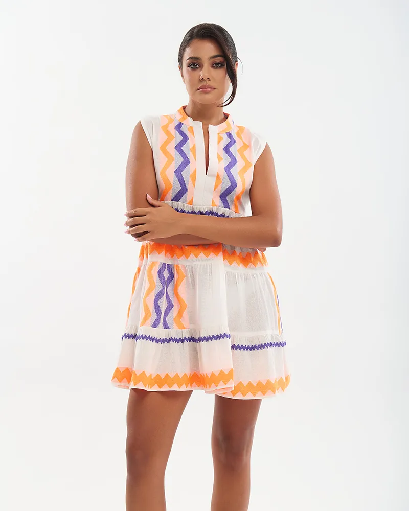 ΦΟΡΕΜΑ ΚΟΝΤΟ ΑΜΑΝΙΚΟ ΣΕ ΜΟΒ /ΠΟΡΤΟΚΑΛΙ/ ΛΕΥΚΟ ONE SIZE (100% COTTON)