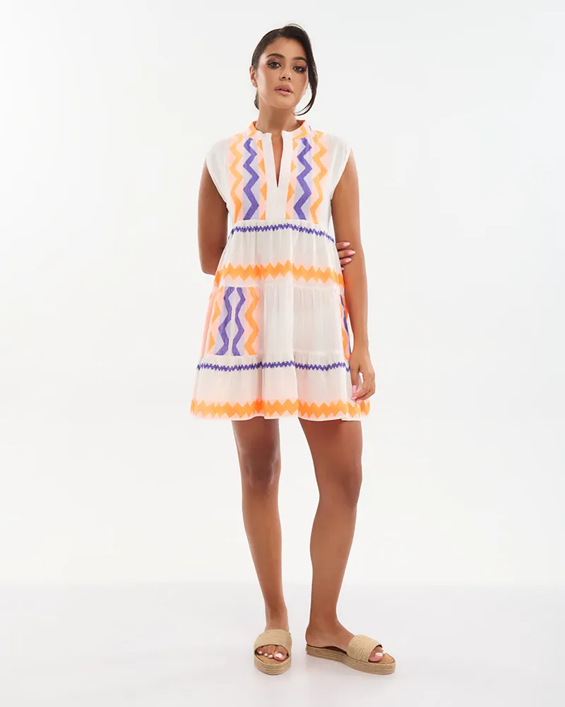 ΦΟΡΕΜΑ ΚΟΝΤΟ ΑΜΑΝΙΚΟ ΣΕ ΜΟΒ /ΠΟΡΤΟΚΑΛΙ/ ΛΕΥΚΟ ONE SIZE (100% COTTON)