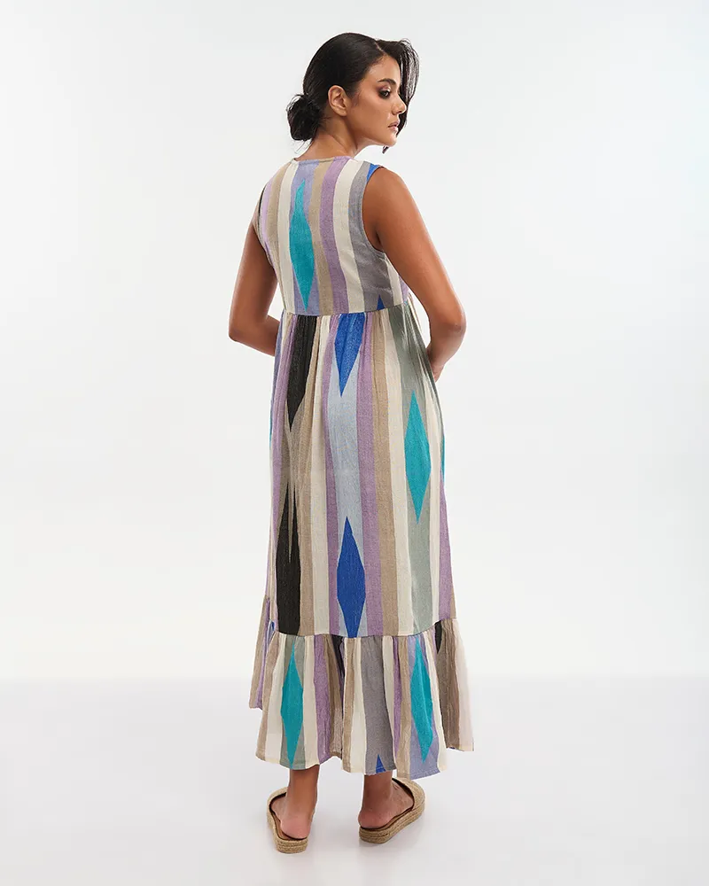 ΦΟΡΕΜΑ ΜΑΚΡΥ ΑΜΑΝΙΚΟ ΠΟΛΥΧΡΩΜΟ ONE SIZE (100% COTTON)